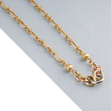 14k Gold | Circle Link Multicolored Chain Necklace