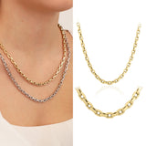 14k Gold | Heavy Square Chain Necklace