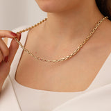 14k Gold | Heavy Square Chain Necklace