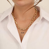 14k Gold | Oval Heavy Paperclip Necklace