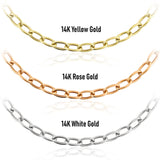 14k Gold | Oval Heavy Paperclip Necklace