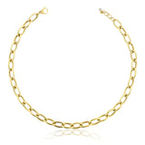 14k Gold | Oval Heavy Paperclip Necklace