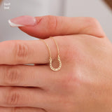 14K Gold | Horseshoe Minimal Necklace