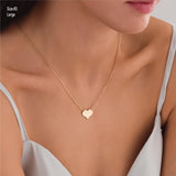 14K Gold | Minimal Heart Name Necklace