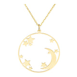 10k Gold | Celestial Trio Minimalist Necklace