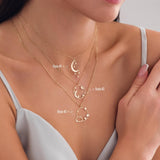 10k Gold | Celestial Trio Minimalist Necklace