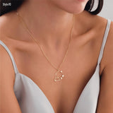 10k Gold | Celestial Trio Minimalist Necklace