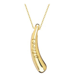 10k Gold | Tusk Cremation Urn / Ash Holder Necklace