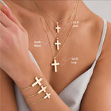 10k Gold | Cross Cremation Urn / Ash Holder Necklace