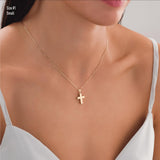 14k Gold | Cross Cremation Urn / Ash Holder Necklace