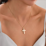 14k Gold | Cross Cremation Urn / Ash Holder Necklace