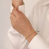 14k Gold | Oval Cable Chain Bracelet