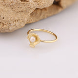 Pearl in Sea Shell Ring