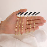 Elongated Paperclip Chain Bracelet