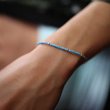 14k Gold | Coral - Turquoise Beaded Bracelet