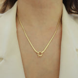 14k Gold | 2.5mm Snake Necklace with Sailor Clasp