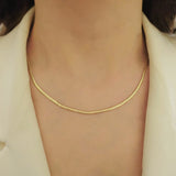 14k Gold | 2.5mm Snake Necklace with Sailor Clasp