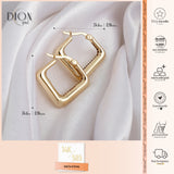 14k Gold | Bold Triangle Hoop Earrings