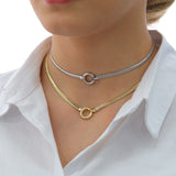 4.0mm Herringbone Chain & Sailor Lock Necklace