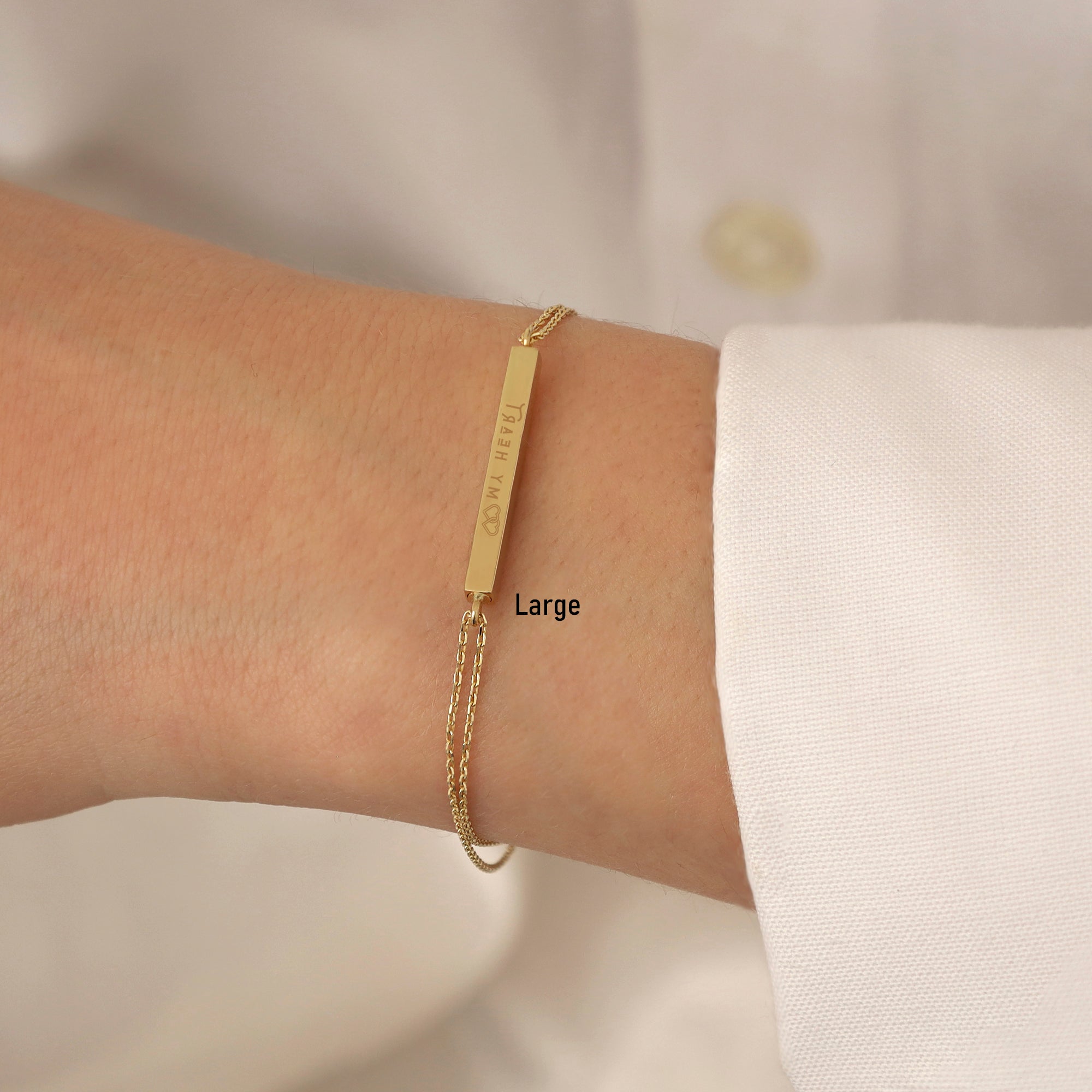14k Gold | Bar Cremation Urn / Ash Holder Bracelet