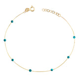 14k Gold | Minimal Tiger's Eye Beaded Bracelet