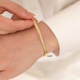14k Gold | Herringbone Bracelet