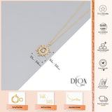 14k Gold | Sun & Evil Eye Necklace
