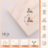 14k Gold | Blue Turquoise Phoenix Necklace