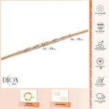 14k Gold | Tri Color Braided Mesh - Rope Chain Choker Necklace