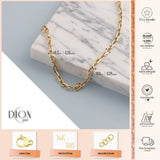 14k Gold | Curved Paperclip Chain Necklace