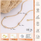 14k Gold | Tri Beaded Franco Mesh Chain Necklace
