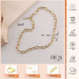 14k Gold | Oval Heavy Paperclip Necklace