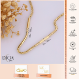 14k Gold | Wheat Chain Necklace with Tubes