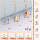 14k Gold | Teardrop Cremation Urn / Ash Holder Necklace