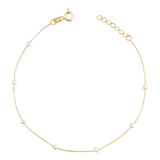 14k Gold | Minimal Tiger's Eye Beaded Bracelet