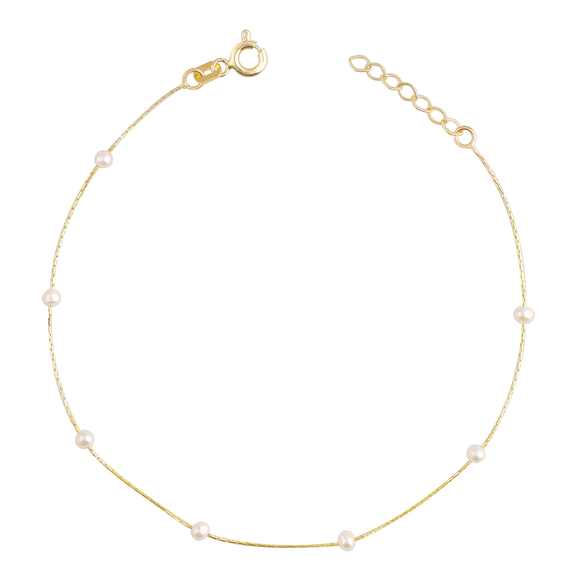 14k Gold | Minimal Green Jade Beaded Bracelet