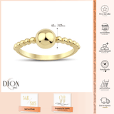 14k Gold | Beaded Bubble Ring