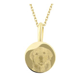 10k Gold | Personalized Photo Disc Cremation Urn / Ash Holder Necklace