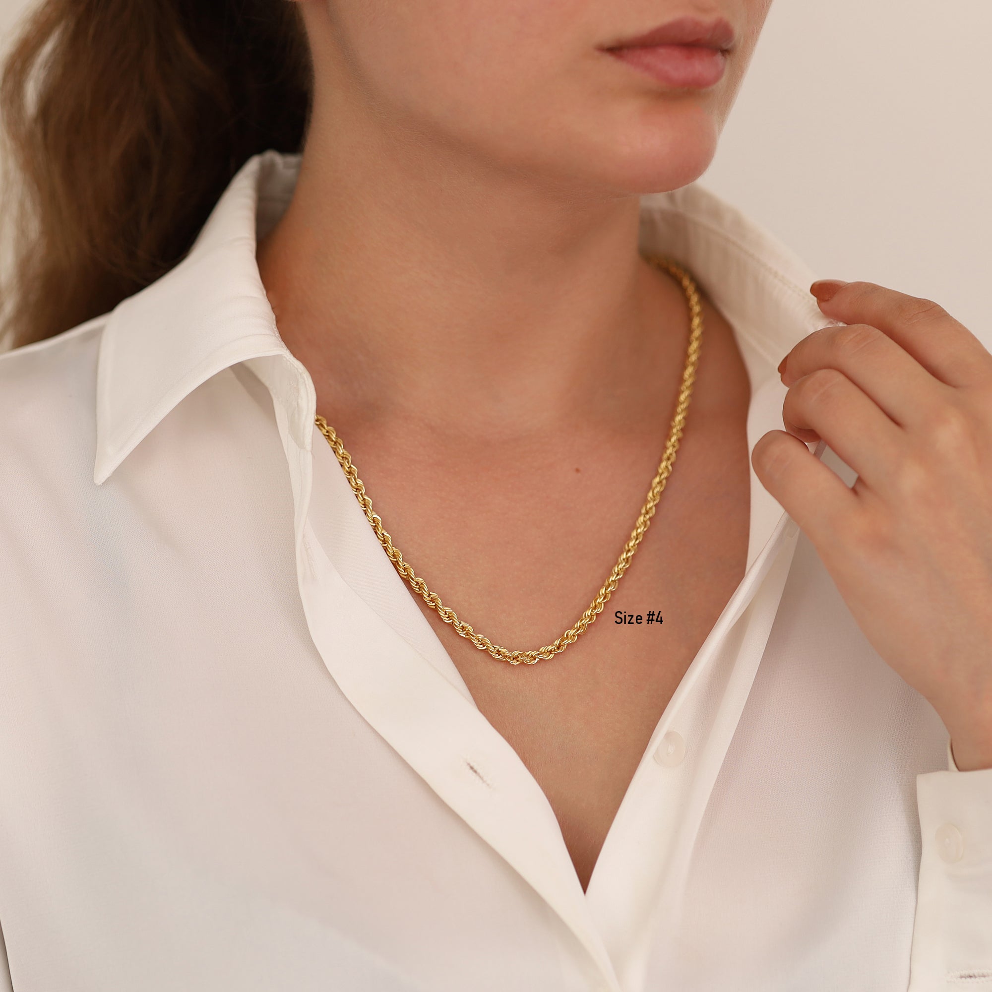 14k Gold | Rope Chain Necklace