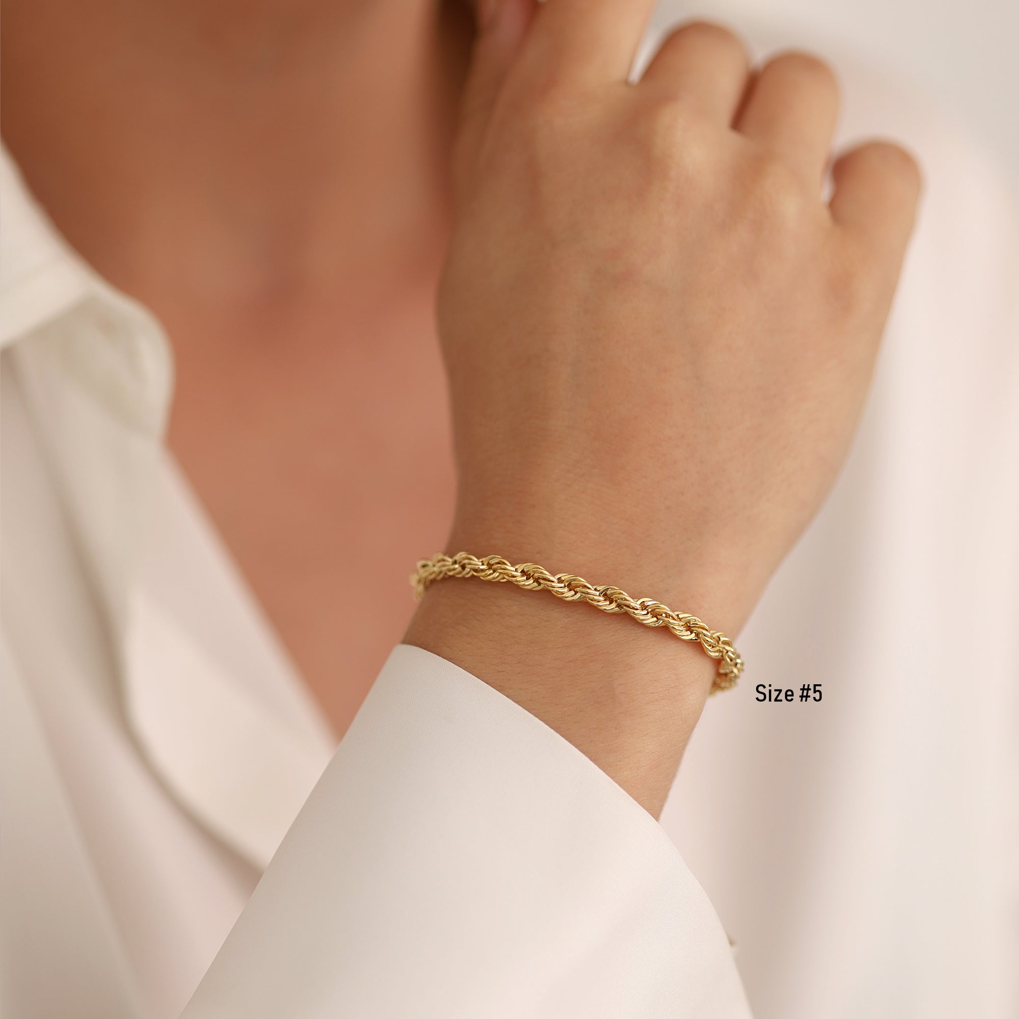 14k Gold | Rope Chain Bracelet