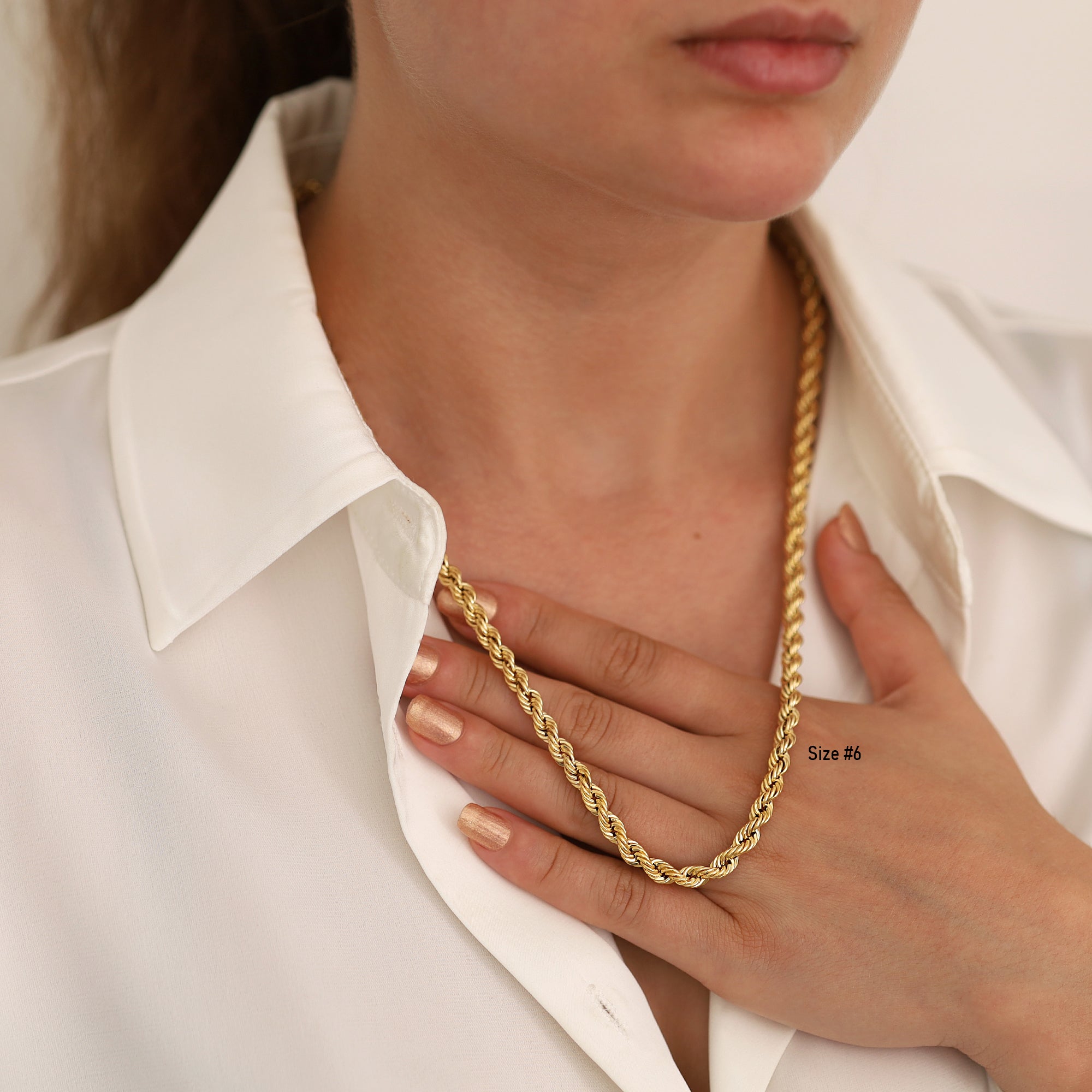 14k Gold | Rope Chain Necklace