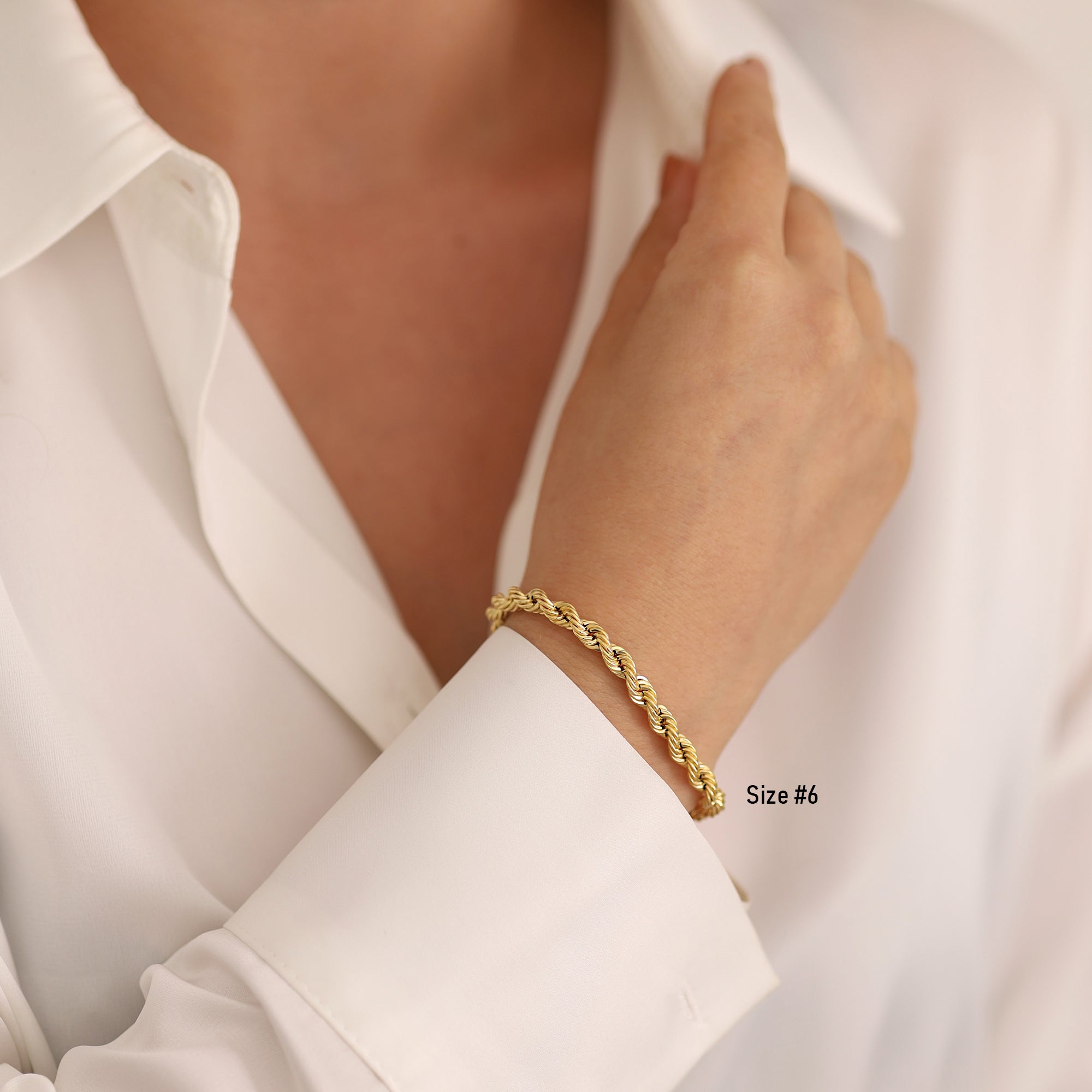 14k Gold | Rope Chain Bracelet