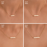 14k Gold | Horizontal Bar Cremation Urn / Ash Holder Necklace