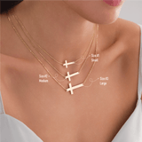 10k Gold | Lateral Cross Name Necklace