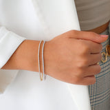 Tennis Bracelet with Cubic Zircon Gemstones