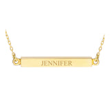 14k Gold | Horizontal Bar Cremation Urn / Ash Holder Necklace
