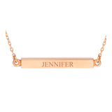14k Gold | Horizontal Bar Cremation Urn / Ash Holder Necklace