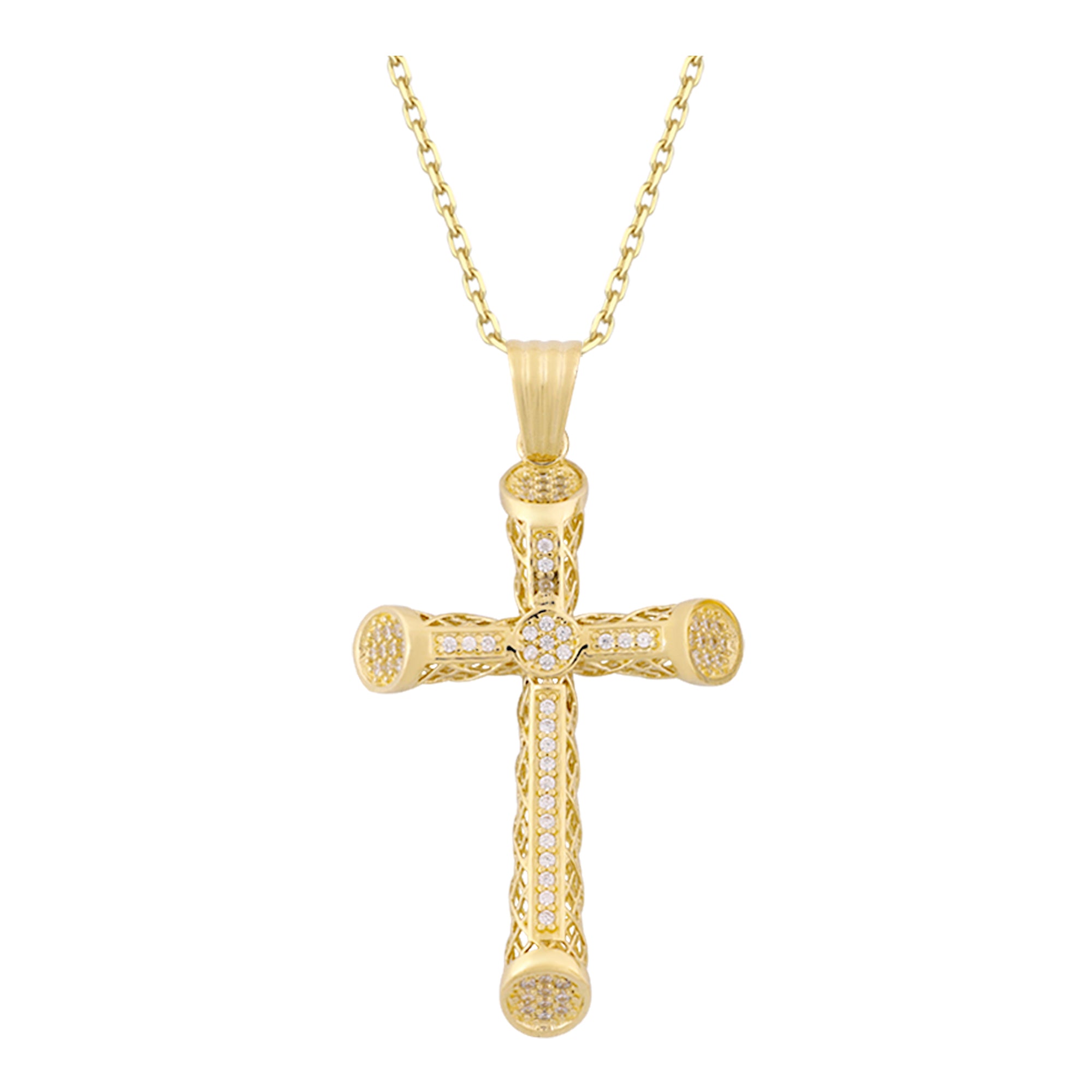 14k Gold | Cross Pendant Necklace