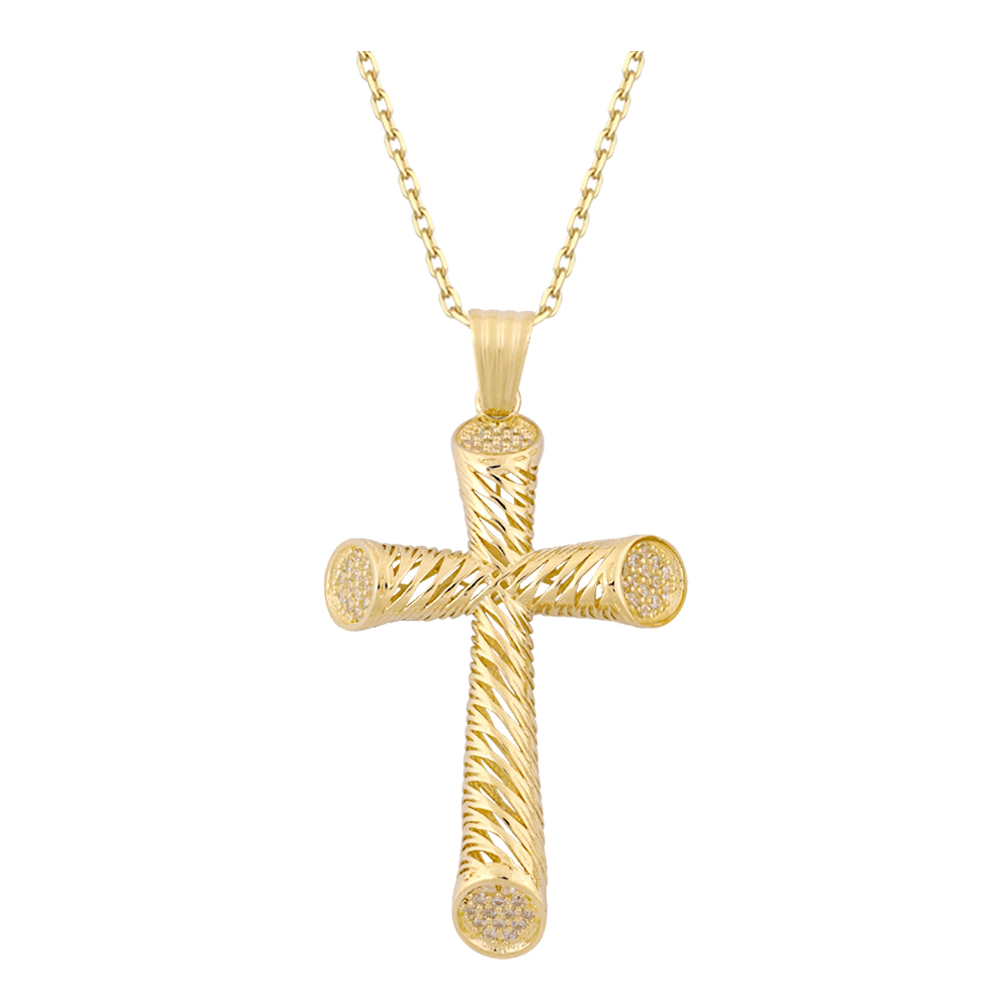14k Gold | Cross Pendant Necklace
