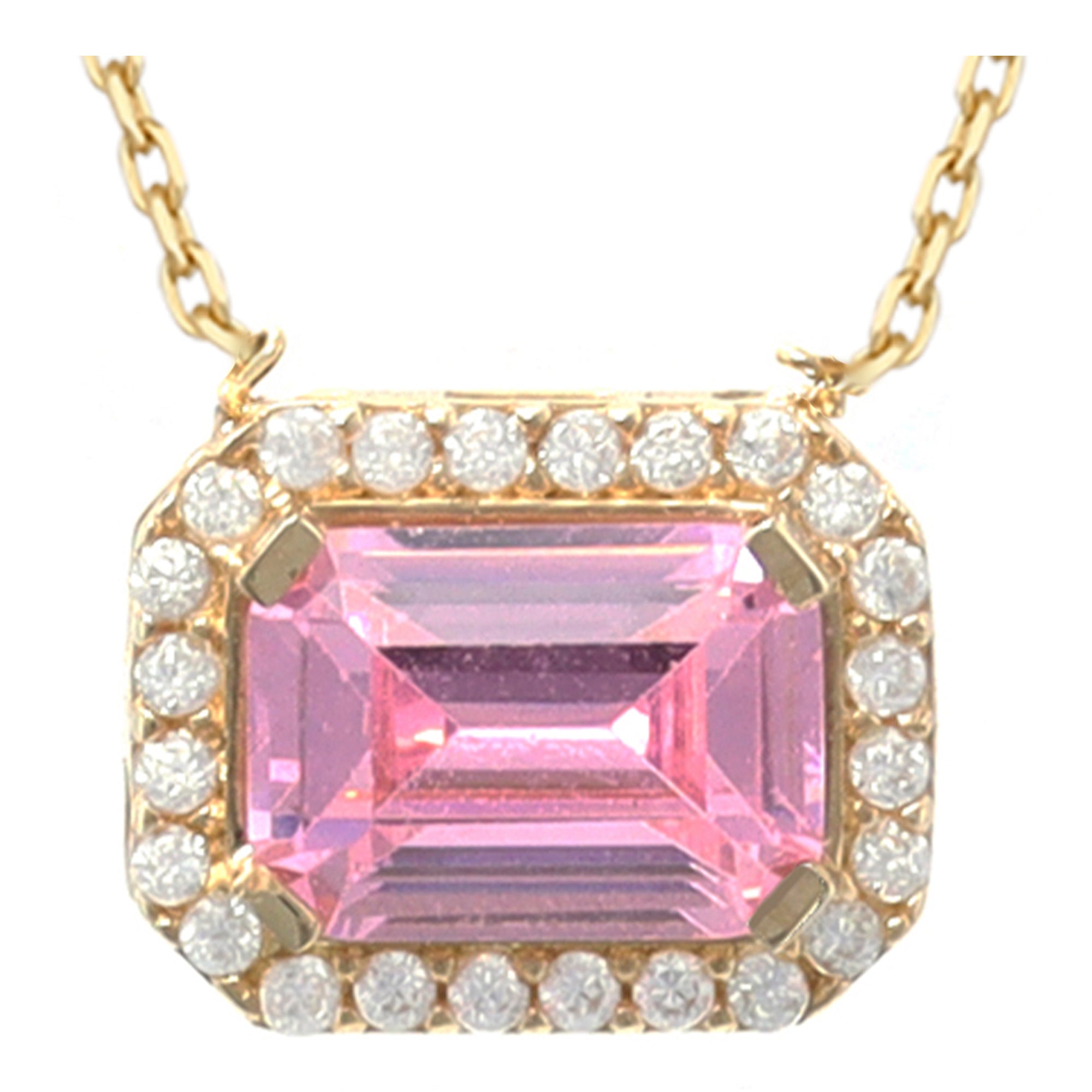 14k Gold | Emerald Baguette Cut Necklace